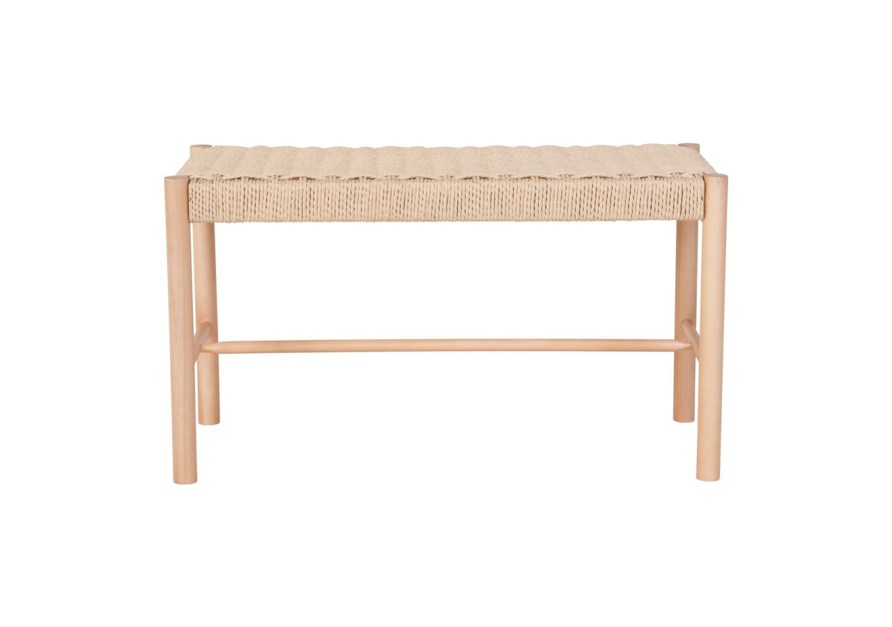 Banc ABANO - Banc tissé en papier nature 35x80x45 cm - 1409080 - House Nordic
