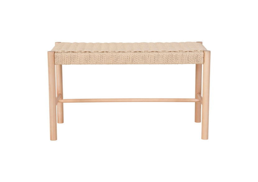 Banc ABANO - Banc tissé en papier nature 35x80x45 cm - 1409080 - House Nordic