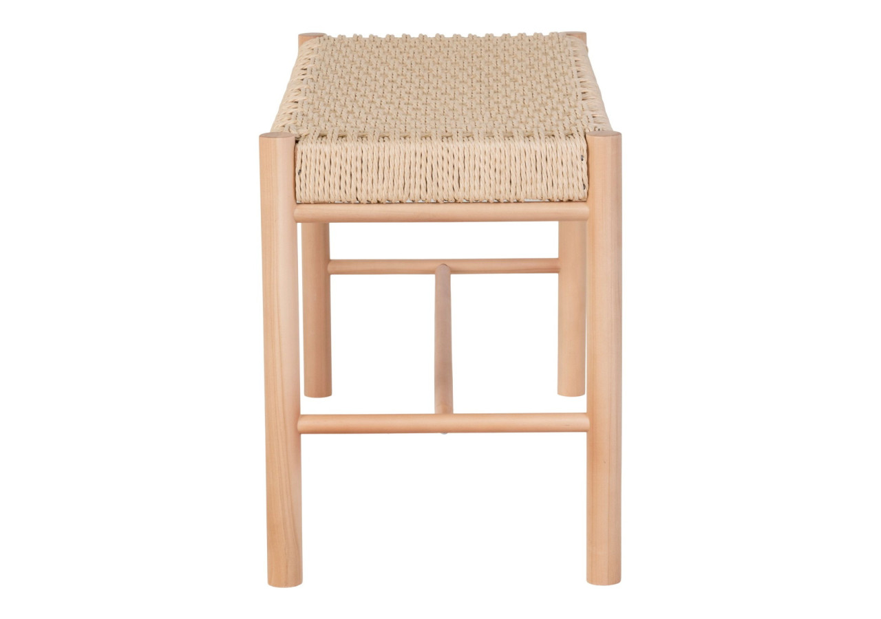 Banc ABANO - Banc tissé en papier nature 35x80x45 cm - 1409080 - House Nordic