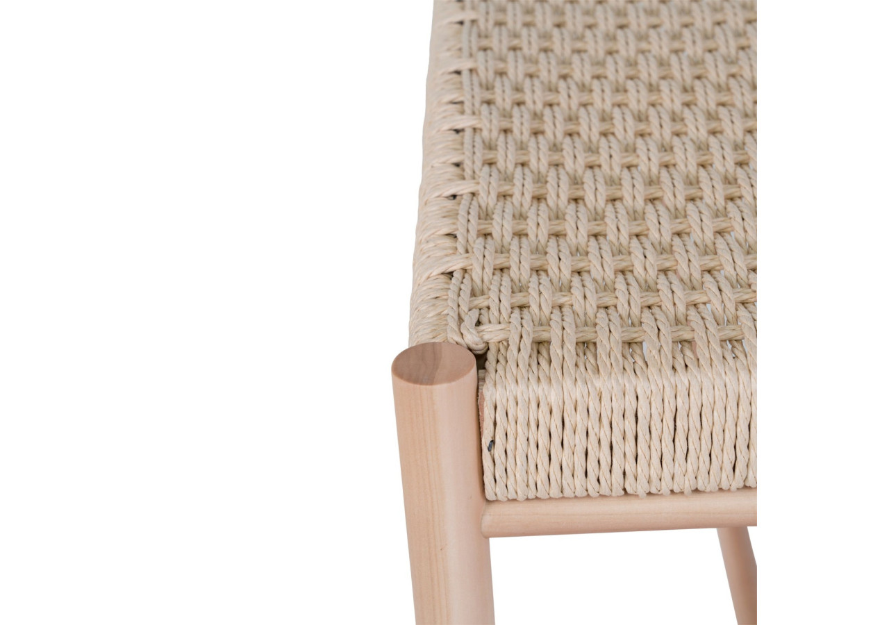 Banc ABANO - Banc tissé en papier nature 35x80x45 cm - 1409080 - House Nordic