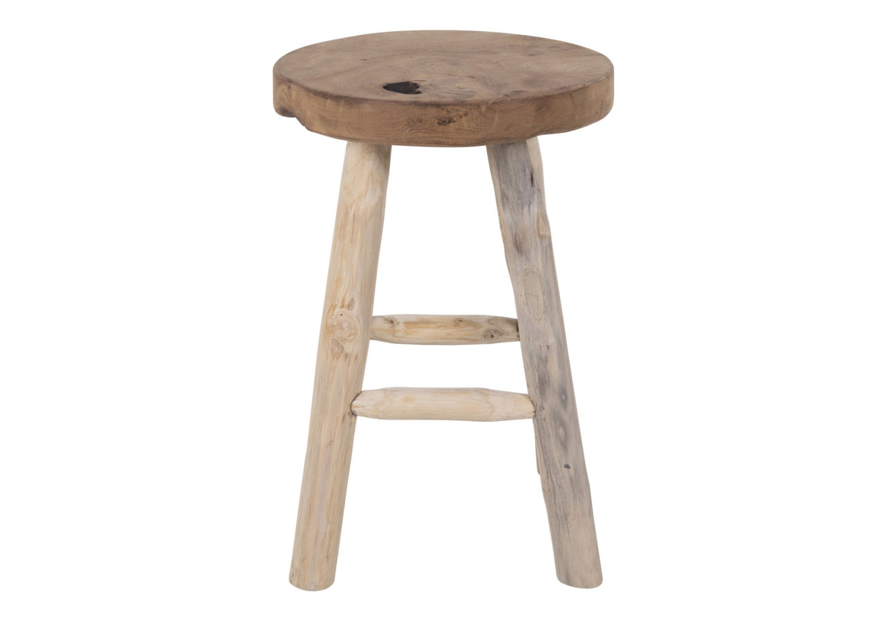Tabouret BADIA - Tabouret en teck avec 4 pieds - 1501100 - House Nordic