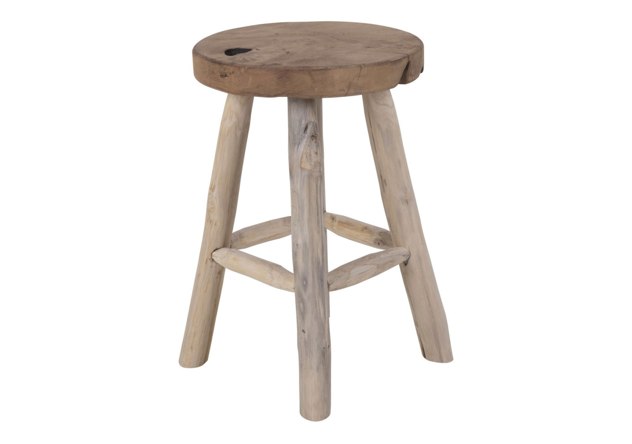 Tabouret BADIA - Tabouret en teck avec 4 pieds - 1501100 - House Nordic