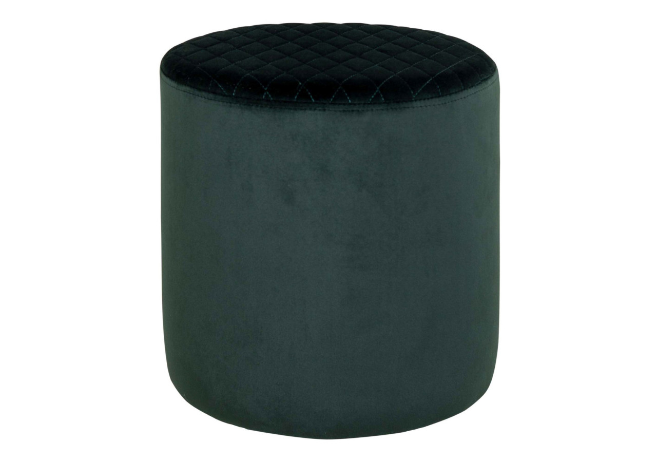 Pouf EJBY - Pouf rond en velours vert foncé HN1206 - 1501104 - House Nordic
