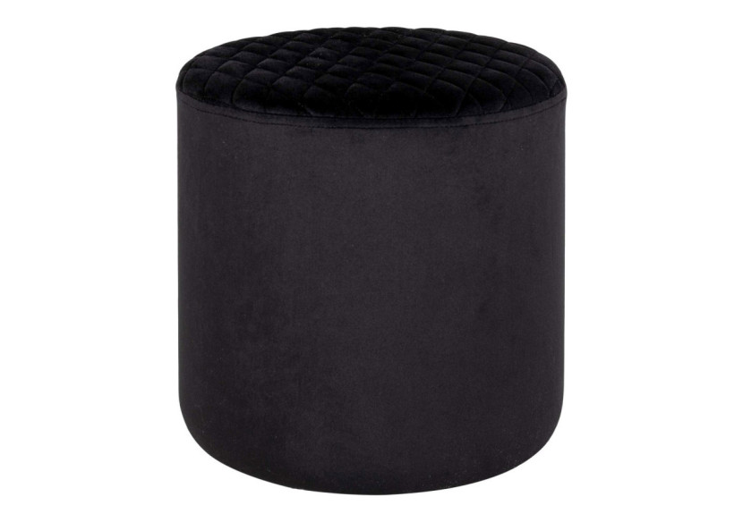Pouf EJBY - Pouf rond en velours noir HN1207 - 1501109 - House Nordic