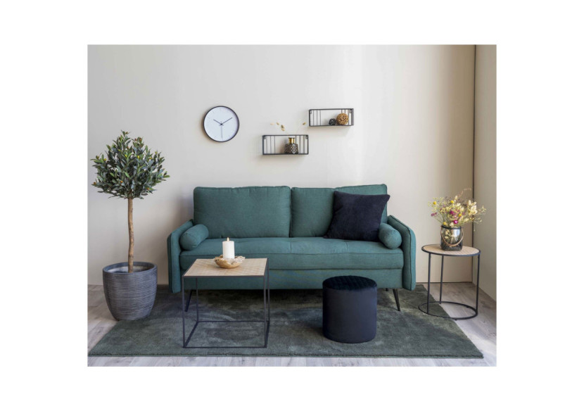 Pouf EJBY - Pouf rond en velours noir HN1207 - 1501109 - House Nordic