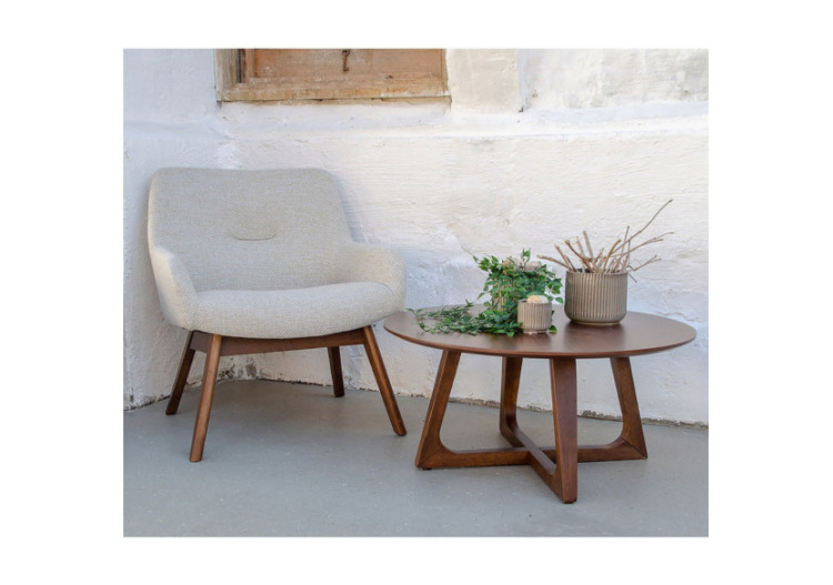 Table basse Hellerup - Placage en noyer 75 cm - 2101010 - House Nordic 2