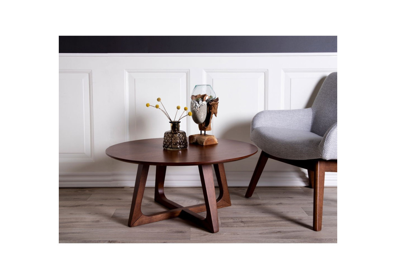 Table basse Hellerup - Placage en noyer 75 cm - 2101010 - House Nordic