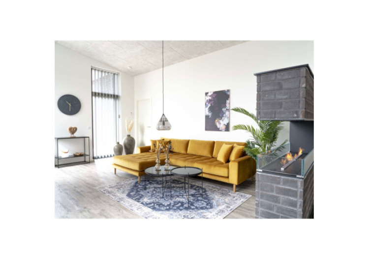 Table basse Venezia - Acier noir et verre 48xh48cm - 2101100 - House Nordic 2