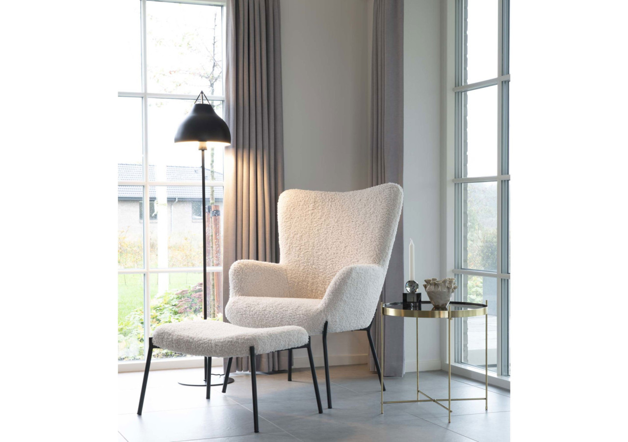 Table Basse VENEZIA - Acier couleur laiton avec verre 48 x 48 cm - 2101101 - House Nordic