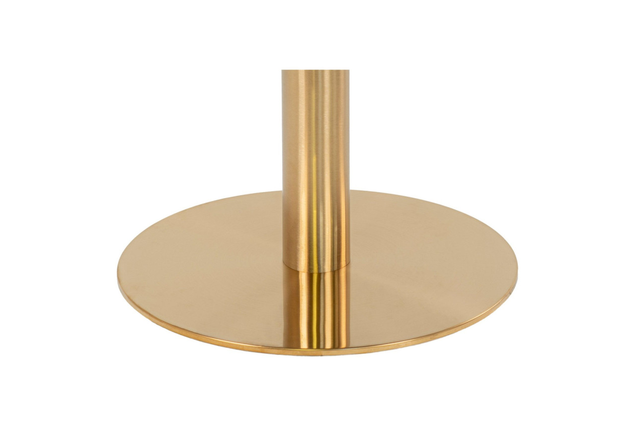 Table Basse BOLZANO - Plateau effet marbre et base en laiton 70 x 45 cm - 2101160 - House Nordic