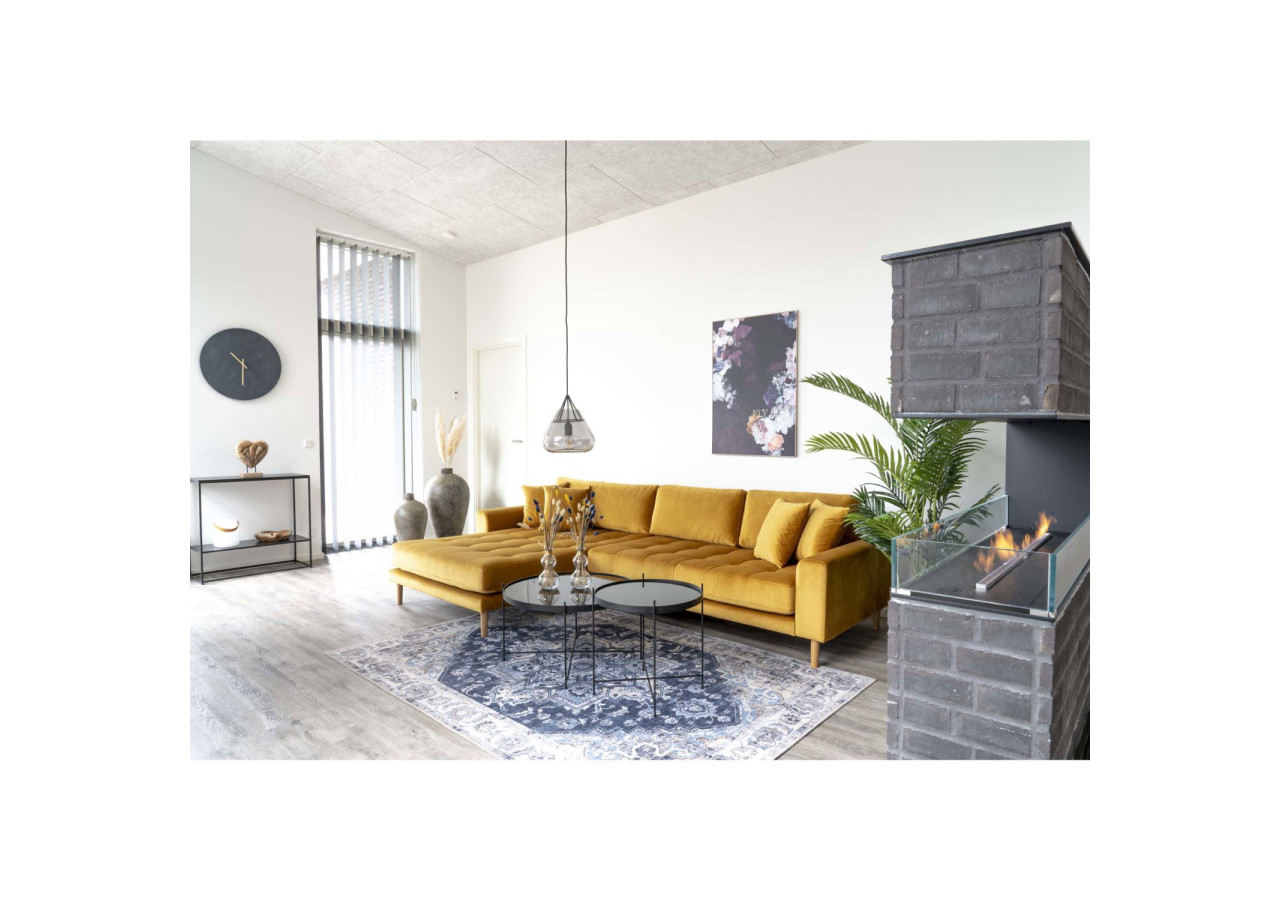 Table Basse VENEZIA - Acier noir avec verre 70 x 40 cm - 2101200 - House Nordic