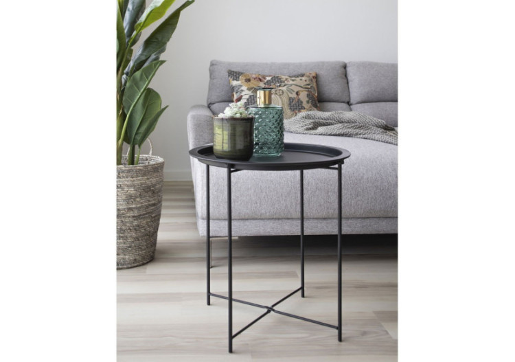 Table d'Appoint BASTIA - Acier noir 47 x 50 cm - 2101350 - House Nordic 2