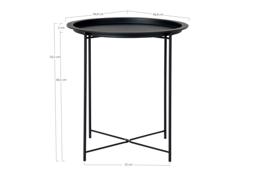 Table d'Appoint BASTIA - Acier noir 47 x 50 cm - 2101350 - House Nordic Table d'Appoint BASTIA - Acier noir 47 x 50 cm - 2101350 - House Nordic