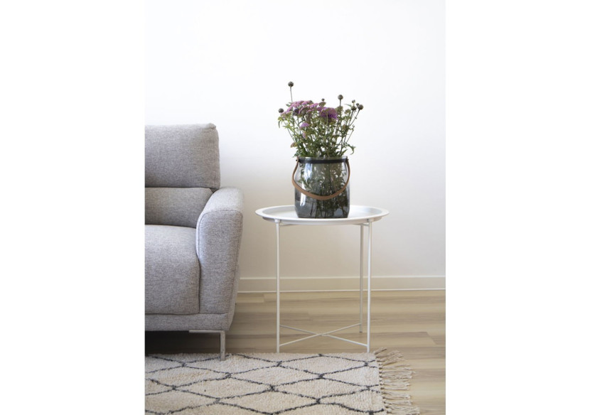 Table d'Appoint BASTIA - Acier blanc 47 x 50 cm - 2101360 - House Nordic Table d'Appoint BASTIA - Acier blanc 47 x 50 cm - 2101360 - House Nordic