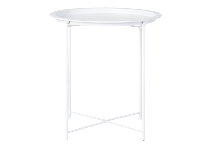 Table d'Appoint BASTIA - Acier blanc 47 x 50 cm - 2101360 - House Nordic Table d'Appoint BASTIA - Acier blanc 47 x 50 cm - 2101360 - House Nordic