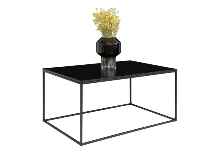 Table Basse VITA - Cadre noir avec plateau noir 90 x 60 x 45 cm - 2101455 - House Nordic