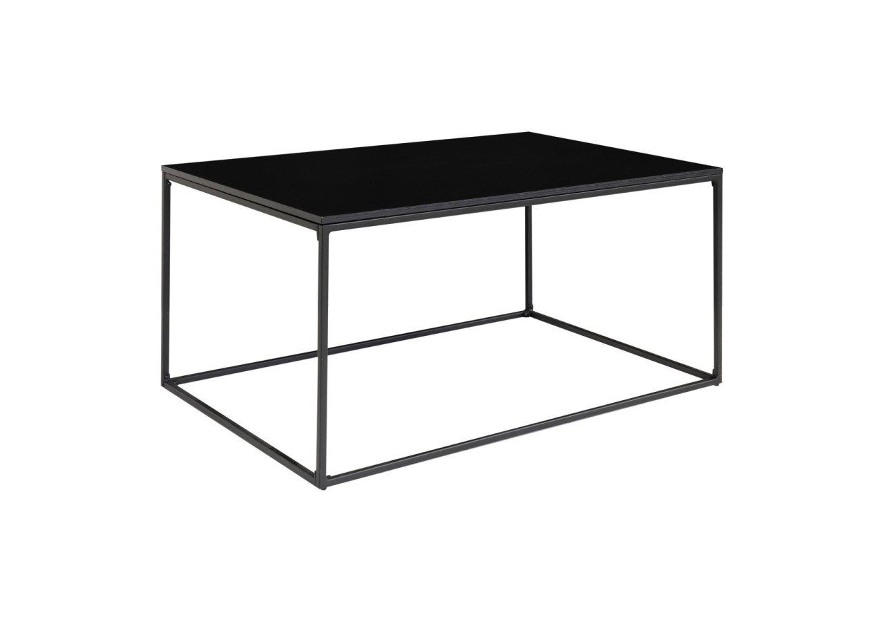 Table Basse VITA - Cadre noir avec plateau noir 90 x 60 x 45 cm - 2101455 - House Nordic