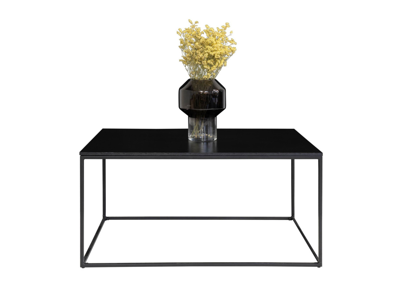 Table Basse VITA - Cadre noir avec plateau noir 90 x 60 x 45 cm - 2101455 - House Nordic