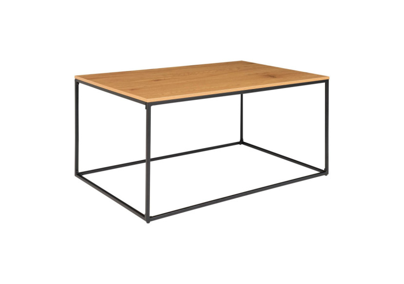 Table Basse VITA - Cadre noir avec plateau effet chêne 90 x 60 x 45 cm - 2101500 - House Nordic Table Basse VITA - Cadre noir avec plateau effet chêne 90 x 60 x 45 cm - 2101500 - House Nordic