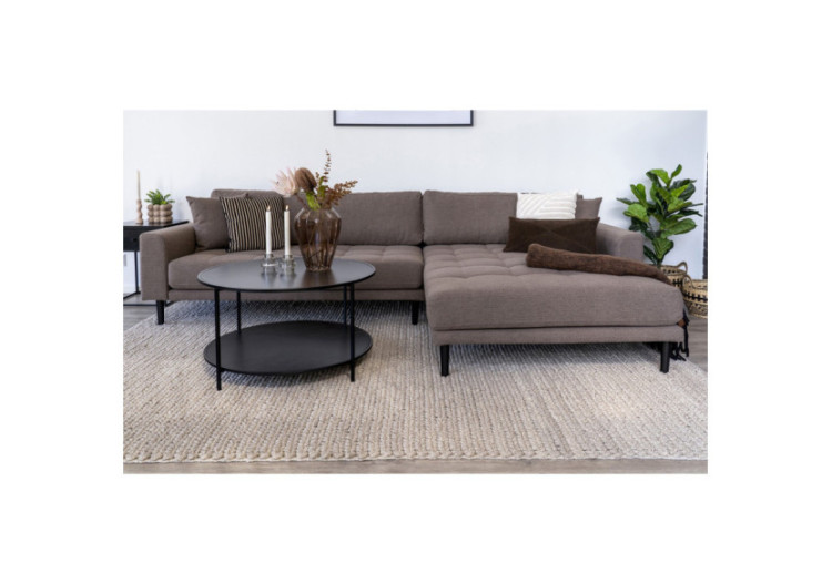 Table Basse VITA - Ronde avec cadre noir et plateau noir 80 x 45 cm - 2101510 - House Nordic 2