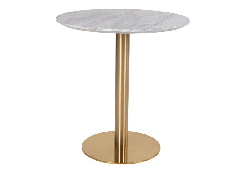 Table à Manger BOLZANO - Plateau effet marbre et pieds effet laiton 70 x 75 cm - 2201140 - House Nordic Table à Manger BOLZANO - Plateau effet marbre et pieds effet laiton 70 x 75 cm - 2201140 - House Nordic