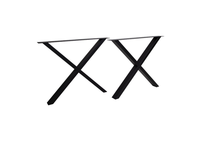 Pieds de Table NIMES - En métal noir design X 8 x 86 x 72 cm - 2301300 - House Nordic