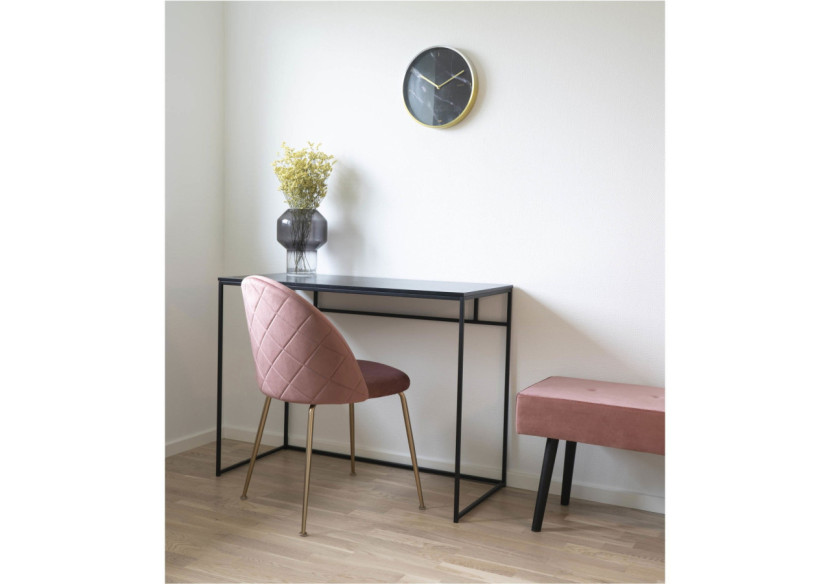 Bureau Vita - Cadre noir et plateau noir 100 x 45 x 75 cm - 2402050 - House Nordic