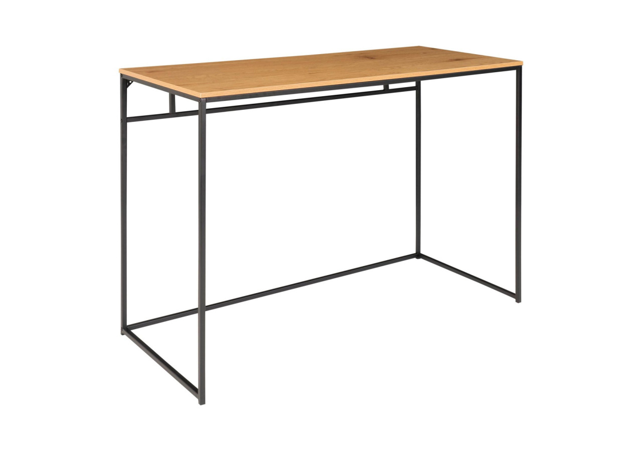Bureau Vita - Cadre noir et plateau aspect chêne 100 x 45 x 75 cm - 2402055 - House Nordic