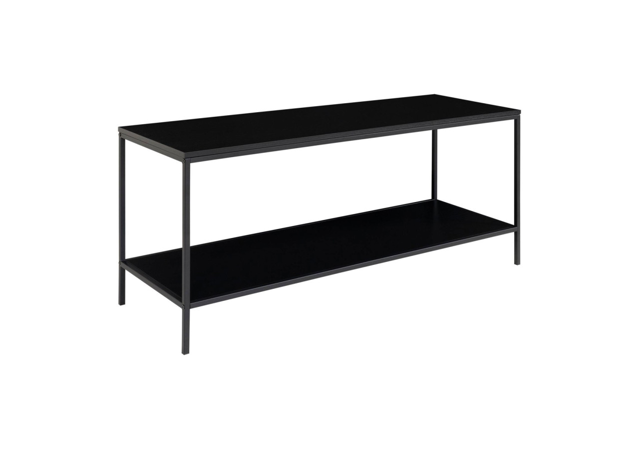 Meuble TV Vita - Cadre noir et deux étagères noires 100 x 36 x 45 cm - 2501030 - House Nordic