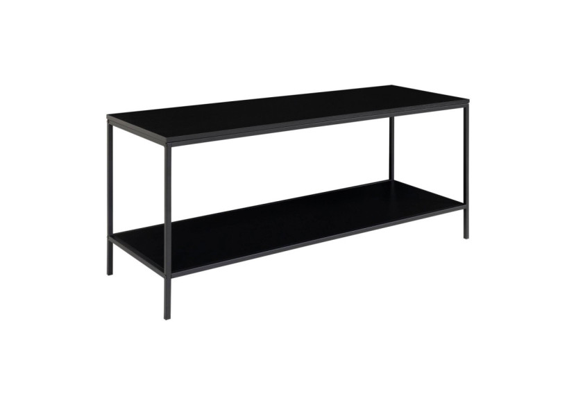 Meuble TV Vita - Cadre noir et deux étagères noires 100 x 36 x 45 cm - 2501030 - House Nordic