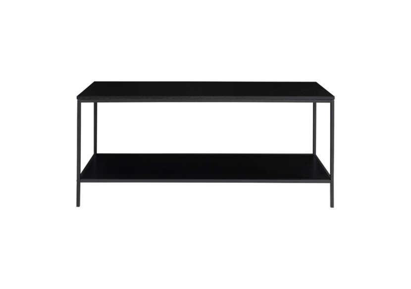 Meuble TV Vita - Cadre noir et deux étagères noires 100 x 36 x 45 cm - 2501030 - House Nordic