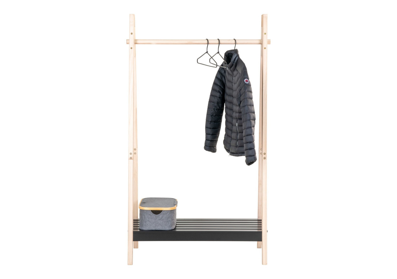 Portant TORINO - Bois naturel et noir - 3604051 - House Nordic