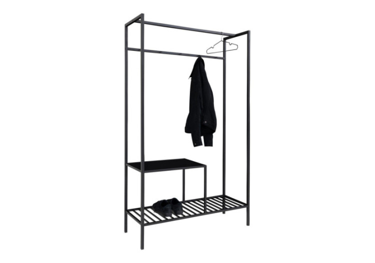 Armoire VITA - Cadre noir avec 2 étagères - 3604070 - House Nordic