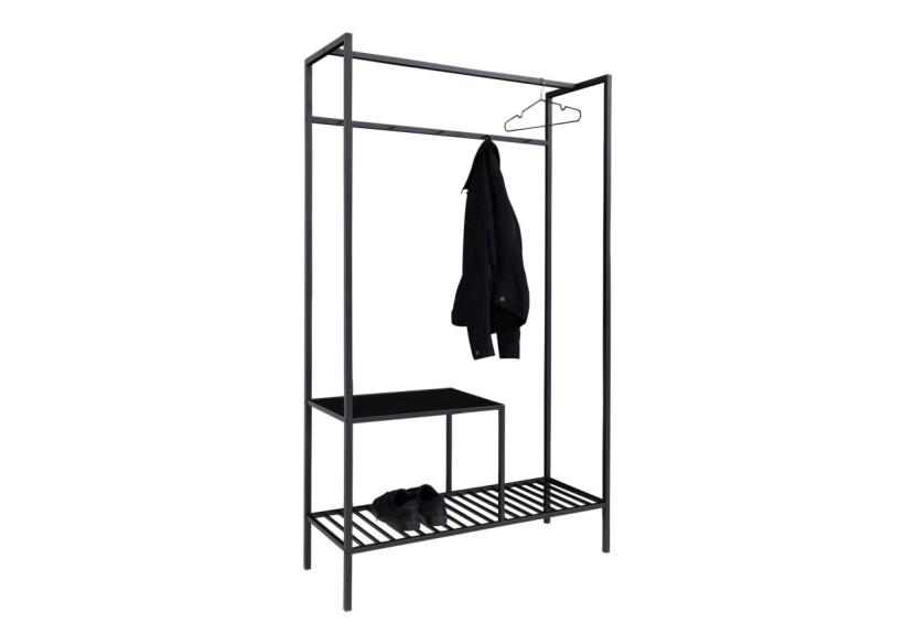 Armoire VITA - Cadre noir avec 2 étagères - 3604070 - House Nordic