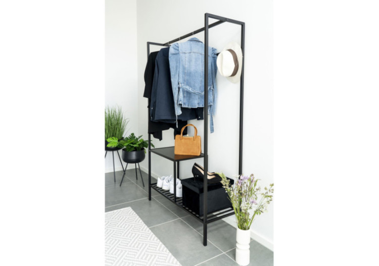 Armoire VITA - Cadre noir avec 2 étagères - 3604070 - House Nordic 2
