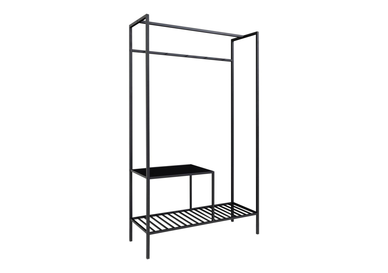 Armoire VITA - Cadre noir avec 2 étagères - 3604070 - House Nordic