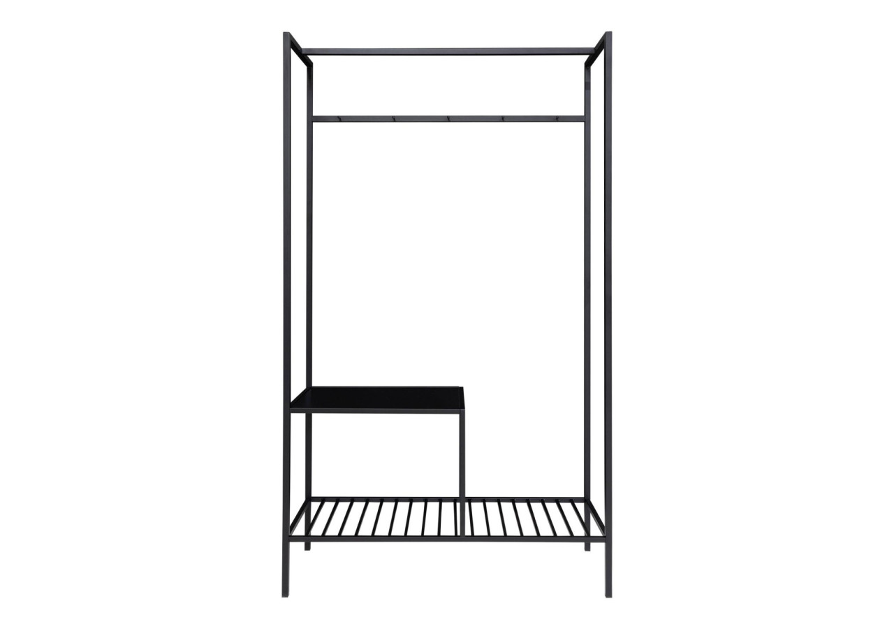 Armoire VITA - Cadre noir avec 2 étagères - 3604070 - House Nordic