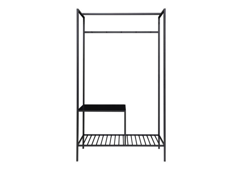 Armoire VITA - Cadre noir avec 2 étagères - 3604070 - House Nordic