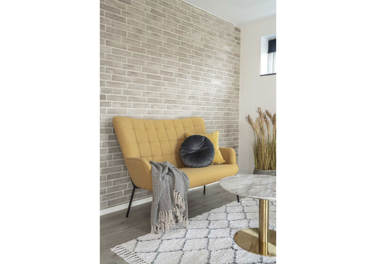 Plaid CORT - Design C en coton gris foncé et blanc 130 x 160 cm - 3961004 - House Nordic