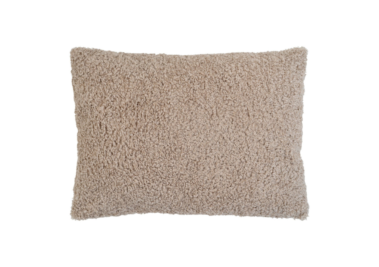 Coussin TAVIRA - Boucle gris-brun 45 x 60 cm - 3962075 - House Nordic
