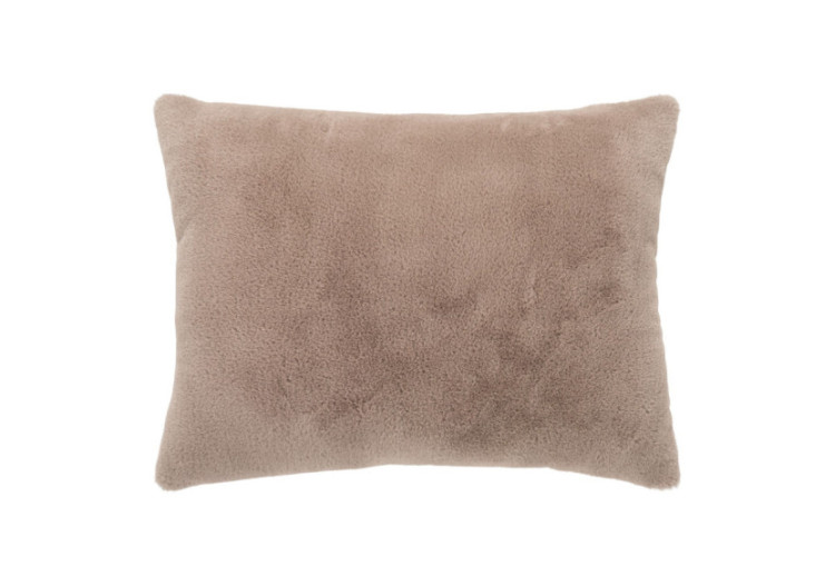 Coussin EVORA - Fourrure artificielle brun clair 45 x 60 cm - 3962080 - House Nordic