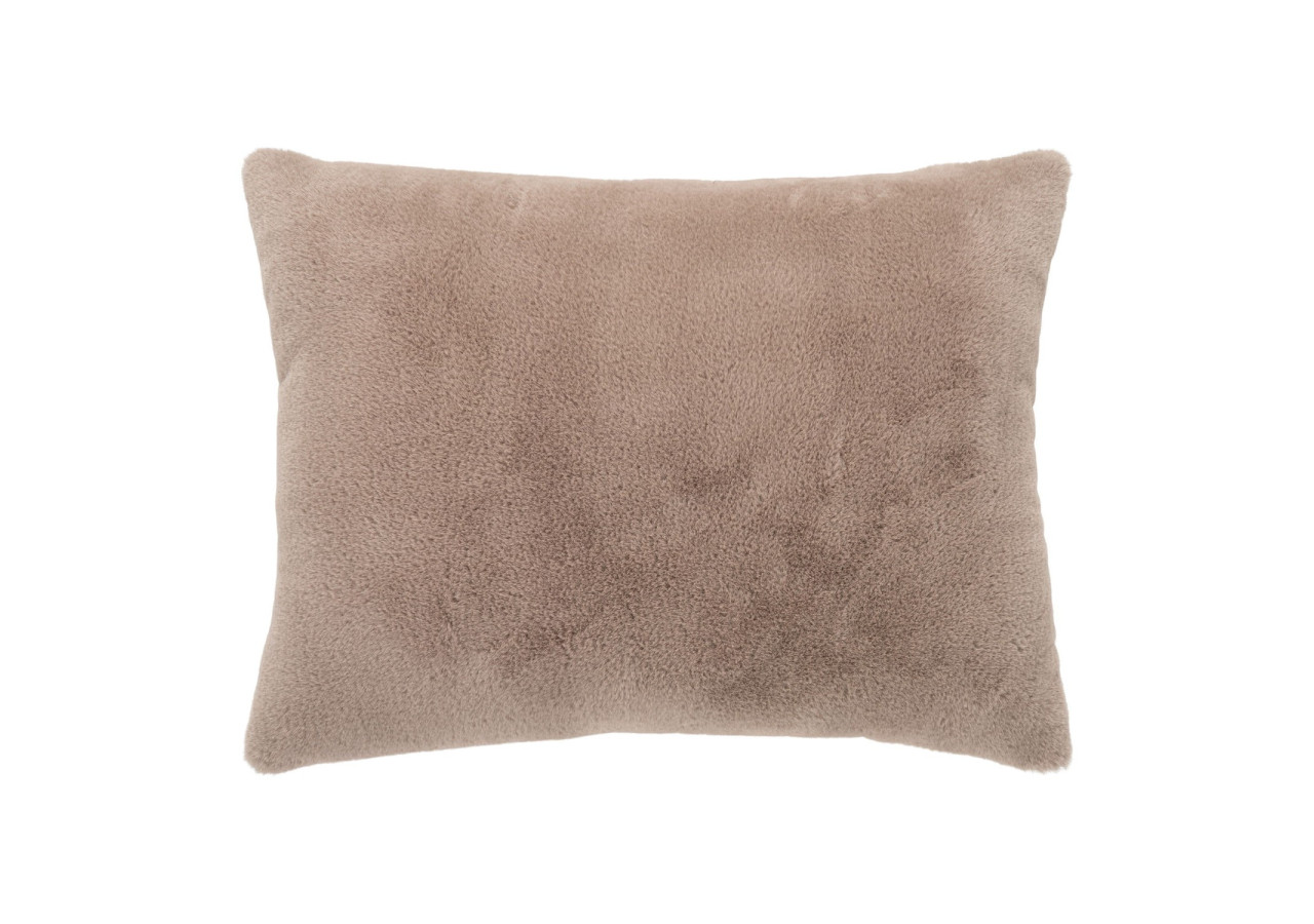 Coussin EVORA - Fourrure artificielle brun clair 45 x 60 cm - 3962080 - House Nordic