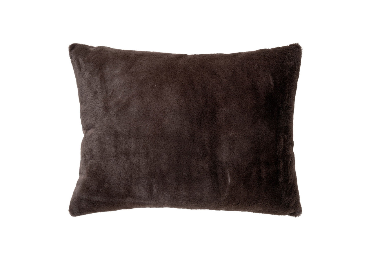 Coussin EVORA - Fourrure artificielle gris foncé 45 x 60 cm - 3962081 - House Nordic