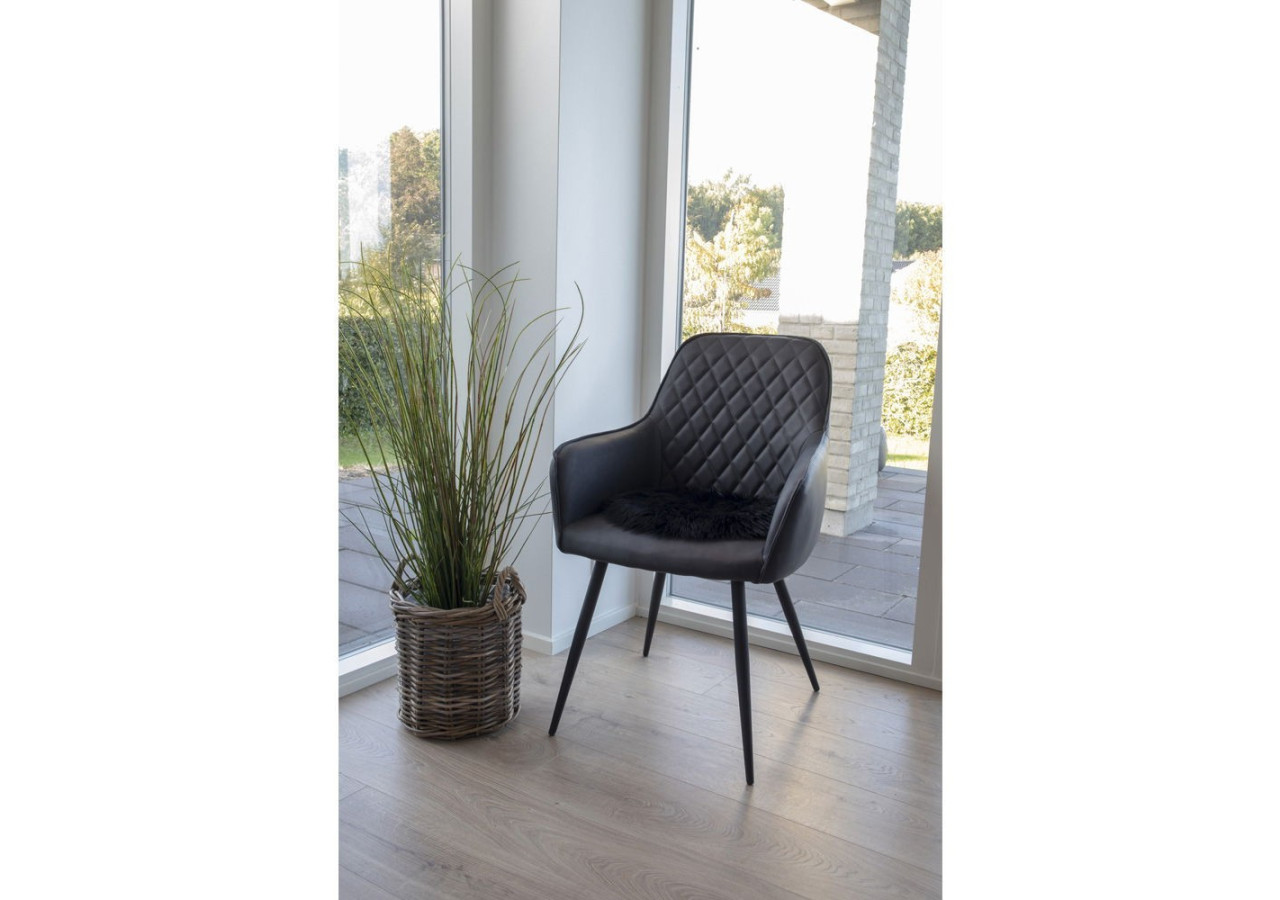 Lambskin Seat Artificiel - Peau de mouton synthétique noire 35 cm - 3981141 - House Nordic