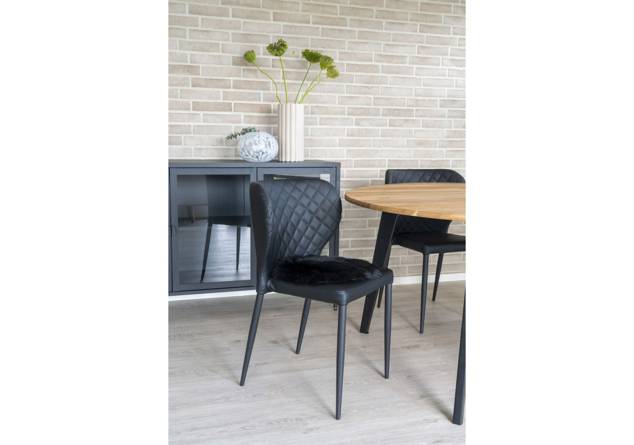 Lambskin Seat Artificiel - Peau de mouton synthétique noire 35 cm - 3981141 - House Nordic