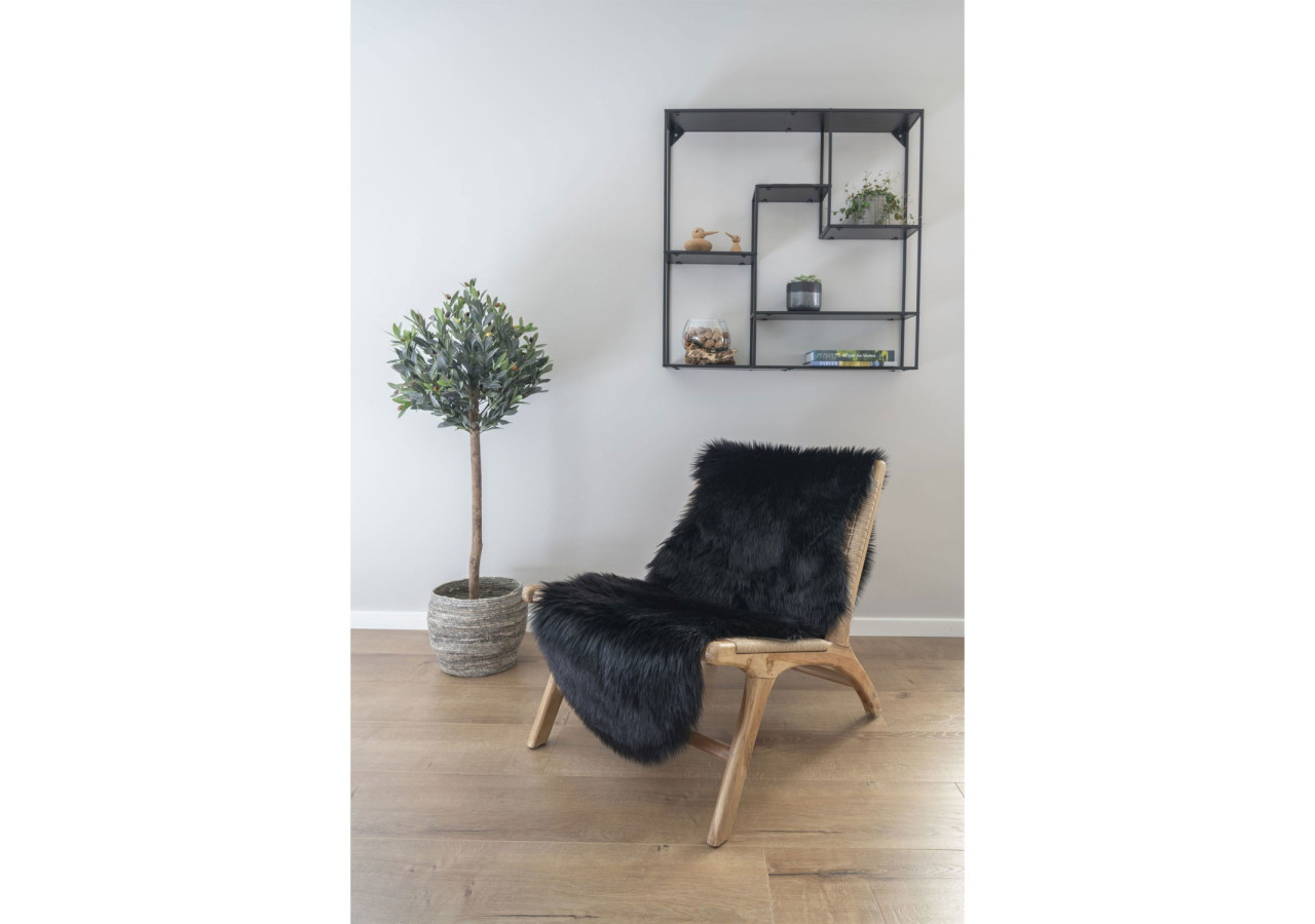 Peau de mouton artificielle - Noir 60x180 cm - 3981211 - House Nordic