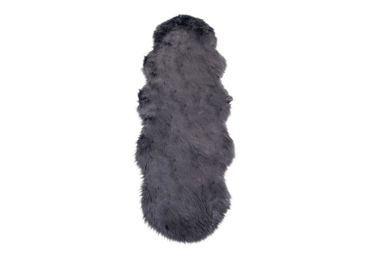 Peau de mouton artificielle - Gris 60x180 cm - 3981213 - House Nordic