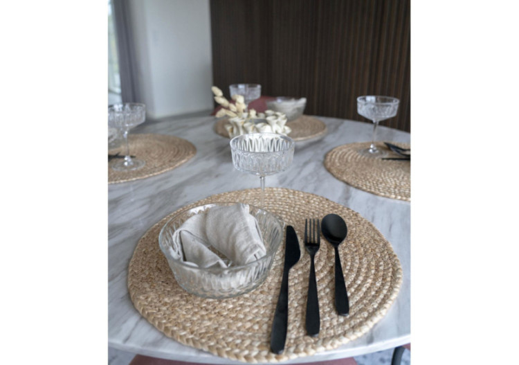Set de 4 sets de table Bombay - Jute naturel rond 38 cm - 3984001 - House Nordic 2