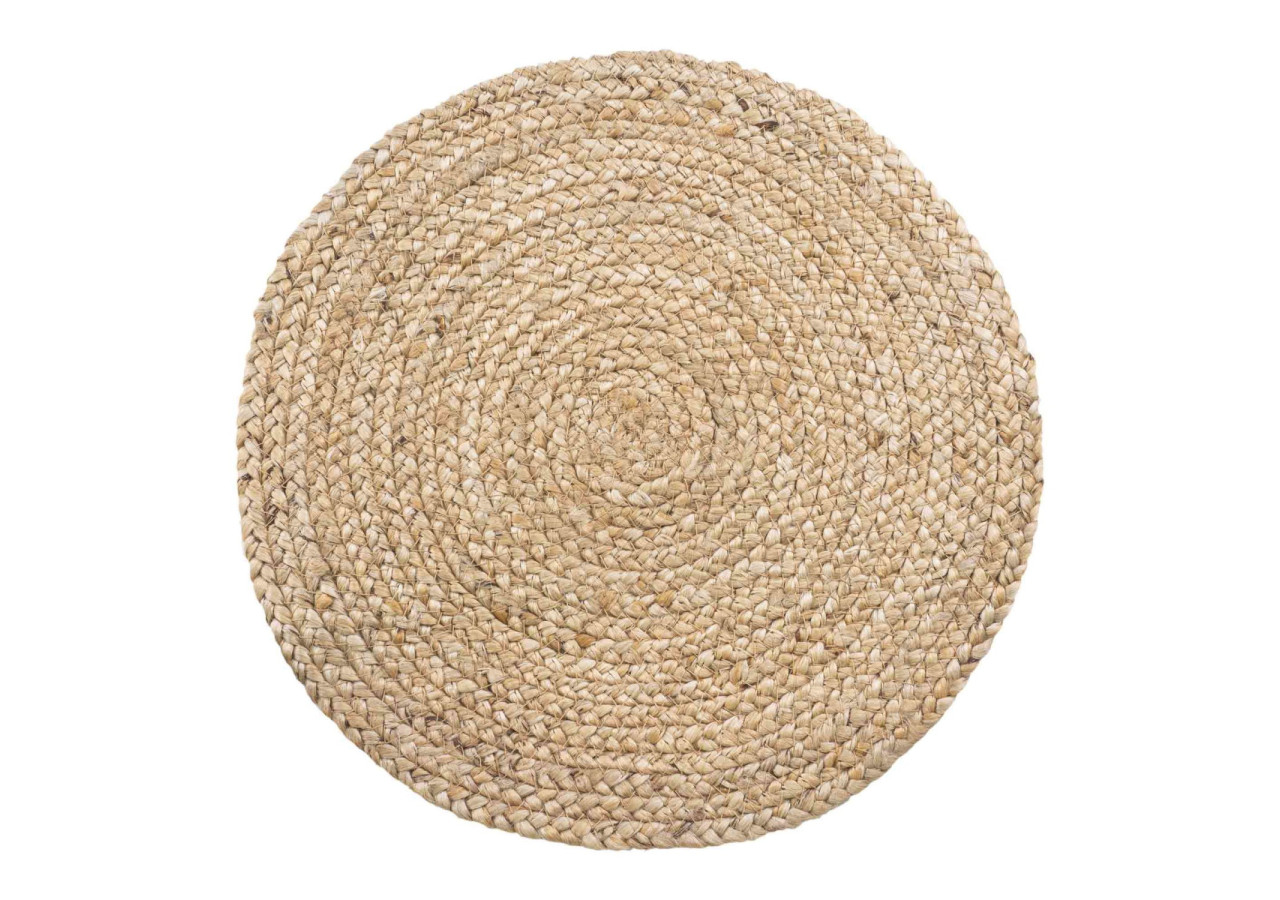 Set de 4 sets de table Bombay - Jute naturel rond 38 cm - 3984001 - House Nordic