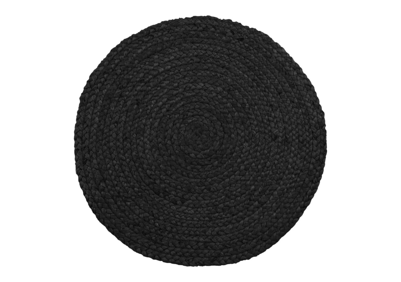 Set de 4 sets de table Bombay - Jute gris foncé rond 38 cm - 3984002 - House Nordic